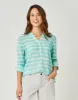 Dylan Gauze Shirt: Sea Glass Tie Dye Stripe - FINAL SALE sold by Carve Designs