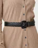 Woven Leather Belt: Black sold by Carve Designs
