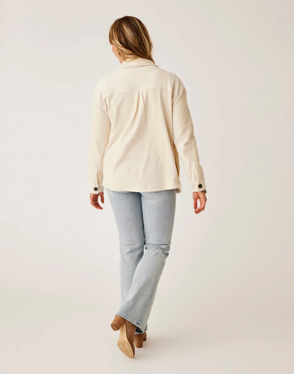 Hudson Stretch Cord Shacket: Birch sold by Carve Designs product image thumbnail 4