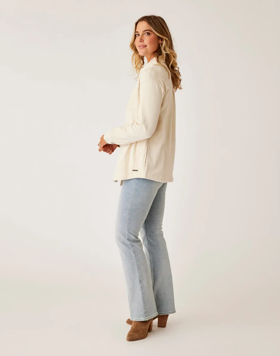 Hudson Stretch Cord Shacket: Birch sold by Carve Designs product image thumbnail 3