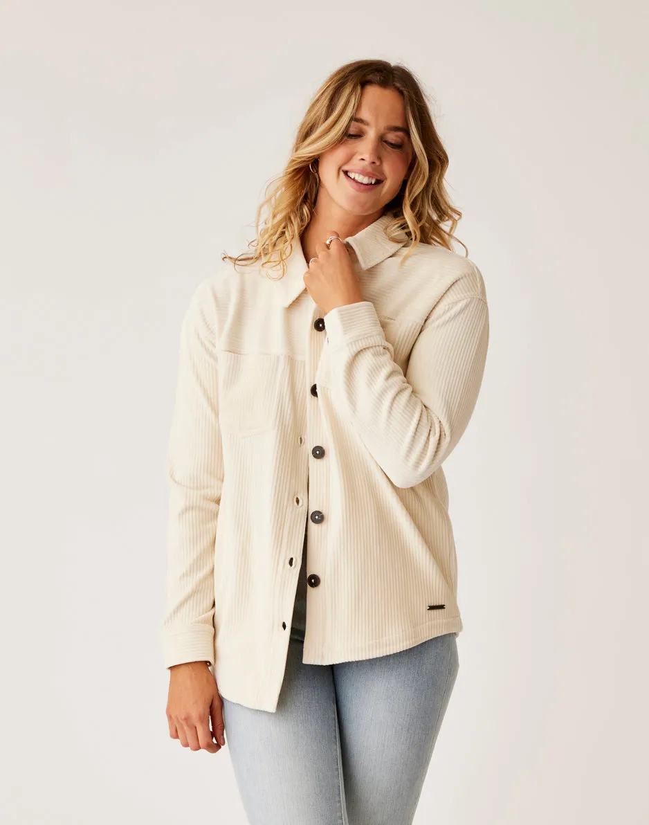 Hudson Stretch Cord Shacket: Birch sold by Carve Designs product image thumbnail 2