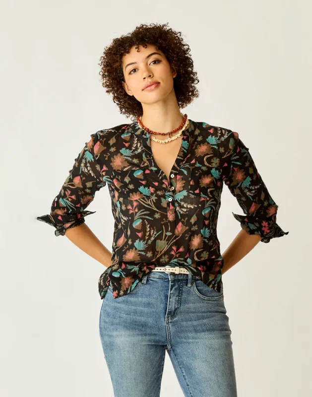 Dylan Gauze Shirt: Scattered Floral sold by Carve Designs