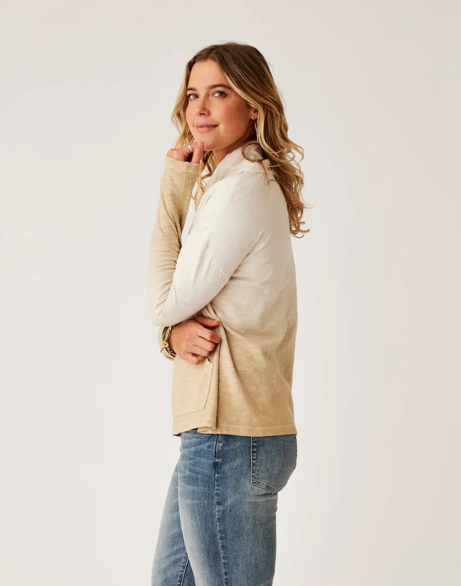 Bodie Funnel Neck: Lt. Khaki Ombre sold by Carve Designs product image thumbnail 2