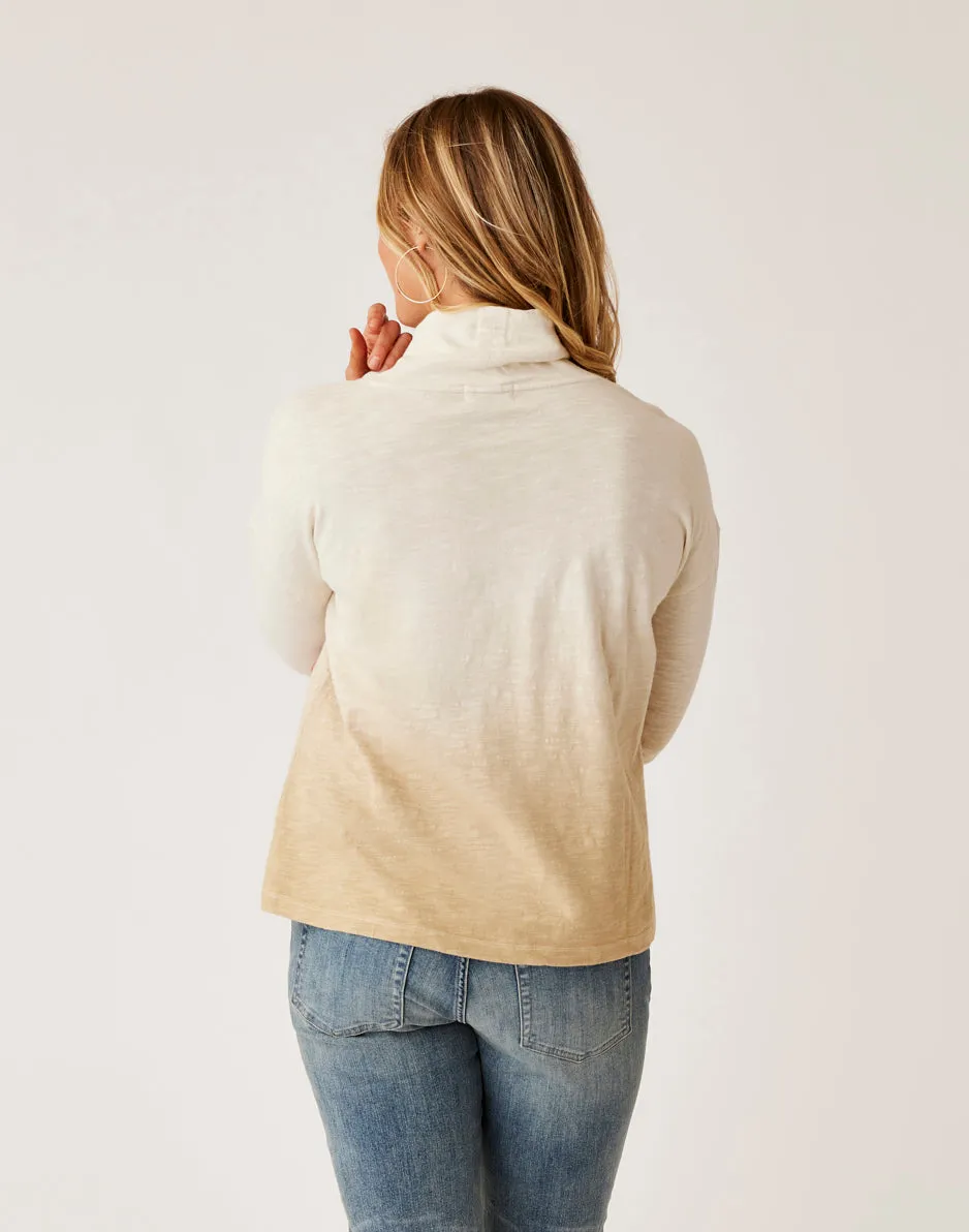 Bodie Funnel Neck: Lt. Khaki Ombre sold by Carve Designs product image thumbnail 3