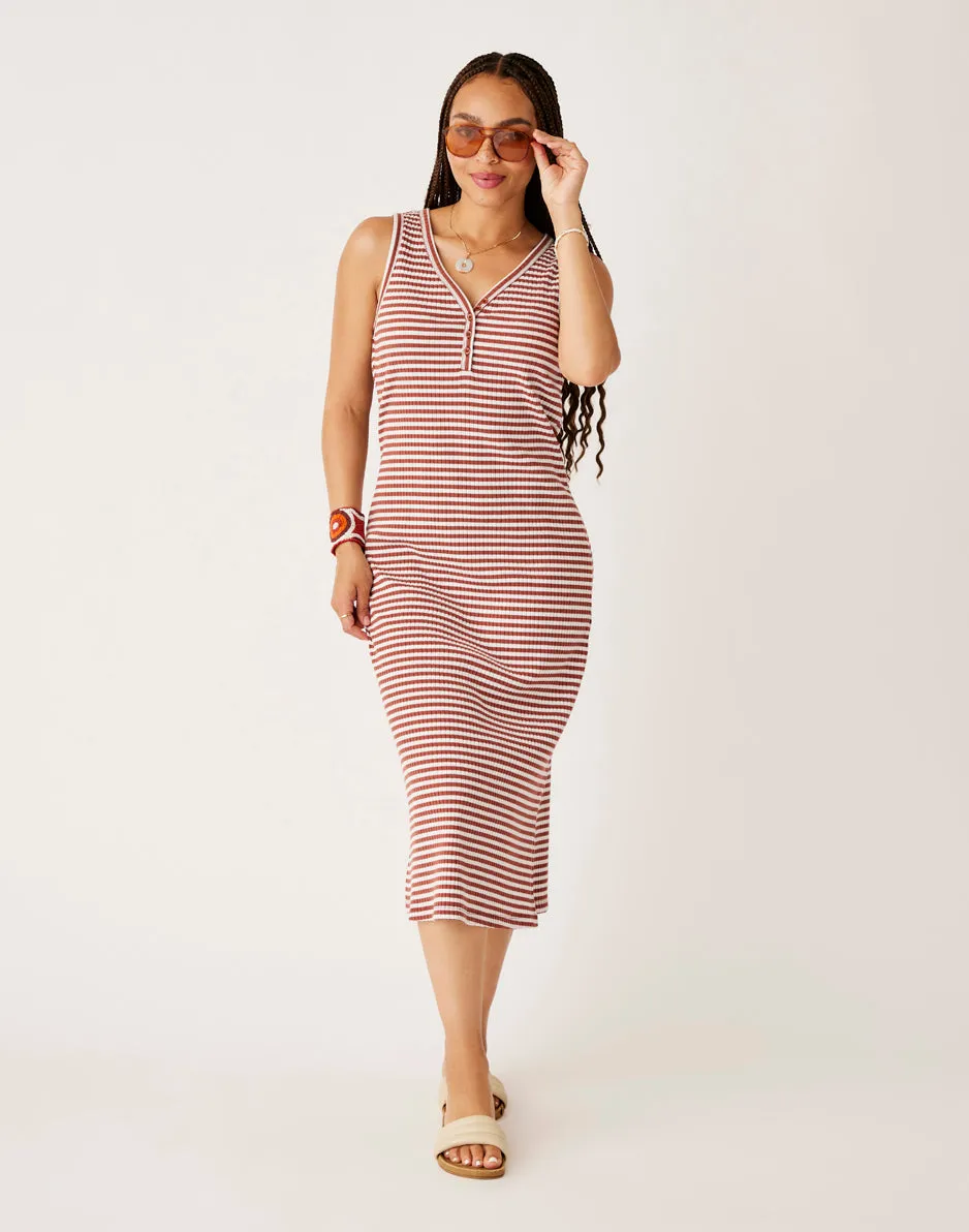 Elodie Rib Dress: Penny Stripe sold by Carve Designs product image thumbnail 5