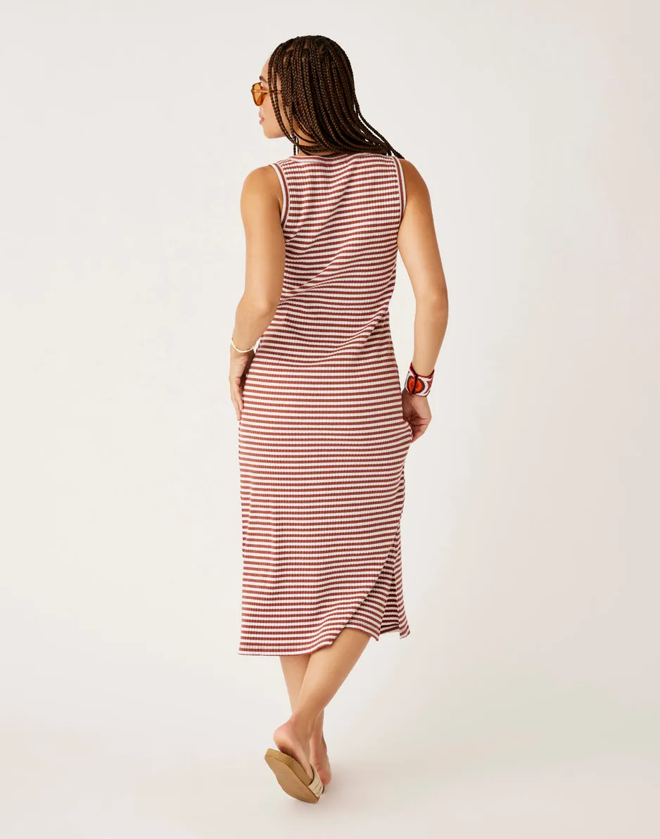Elodie Rib Dress: Penny Stripe sold by Carve Designs product image thumbnail 4