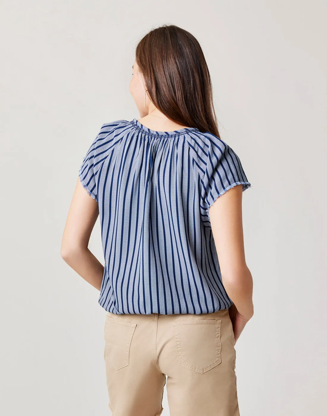 Lilly Top: Navy Stripe - FINAL SALE sold by Carve Designs product image thumbnail 5