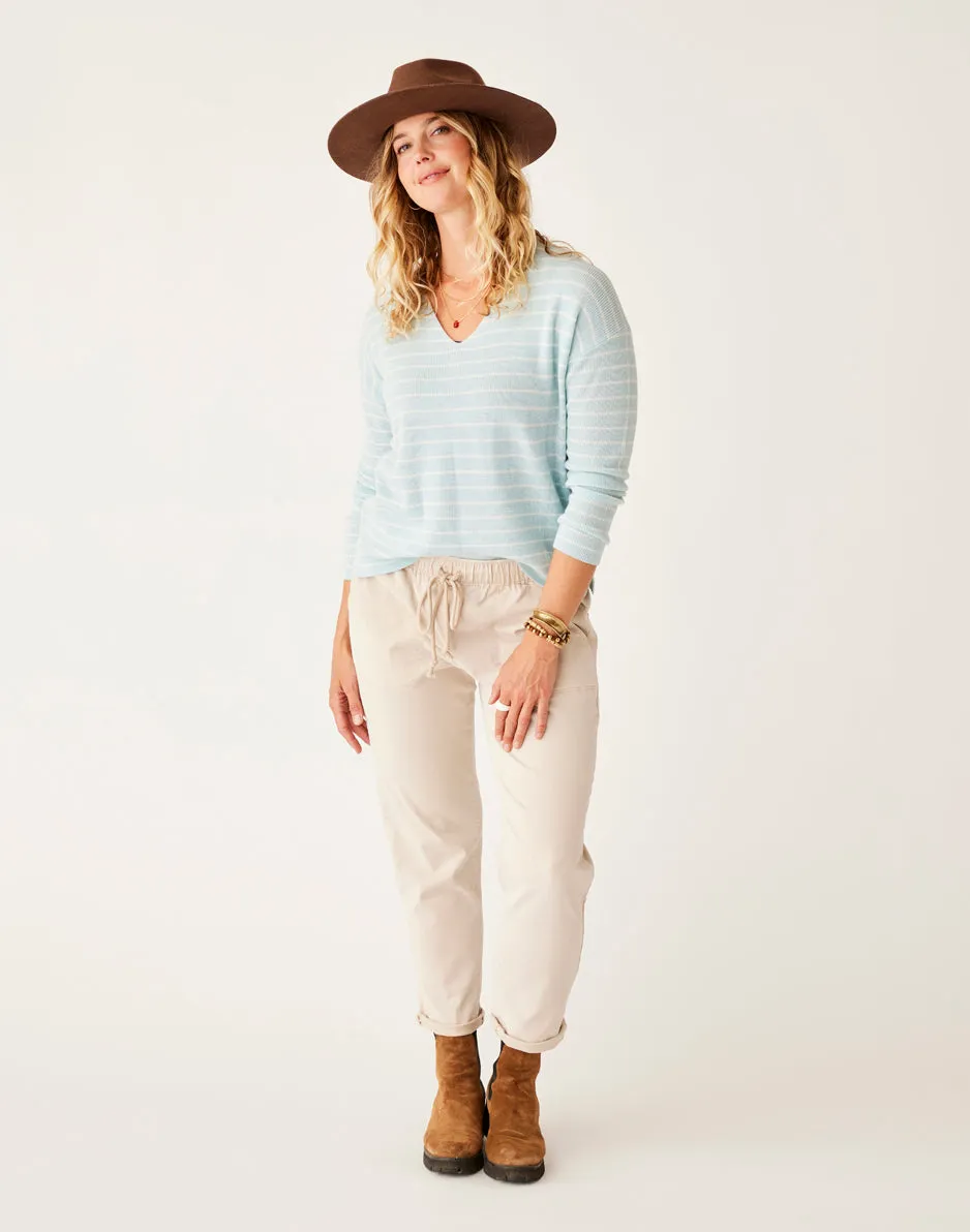 Zoe Twill Pant: Cement sold by Carve Designs