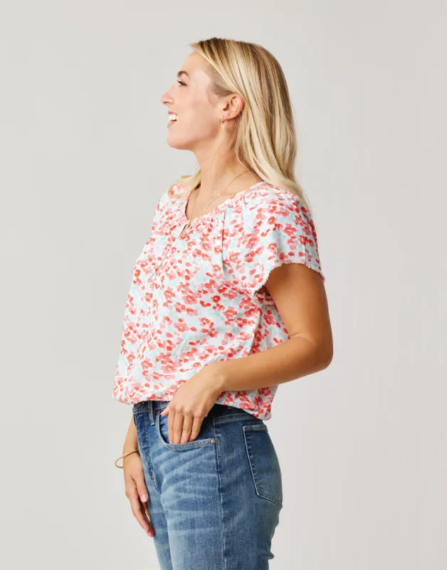 Lilly Top: Grapefruit Bloom sold by Carve Designs