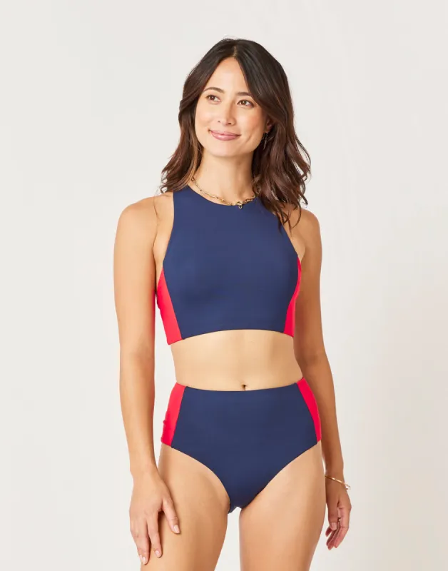 Erin Colorblock Bottom: Navy/Hot Red - FINAL SALE sold by Carve Designs
