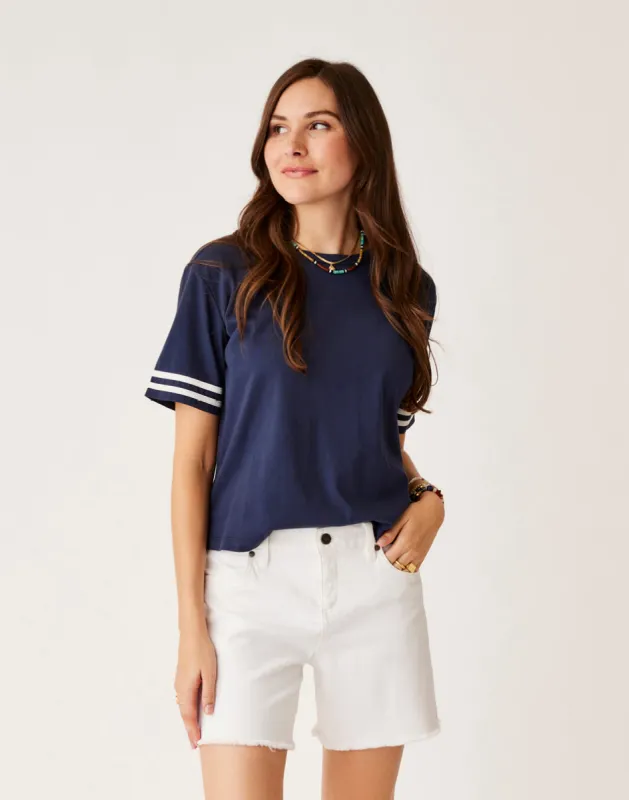 Ainslee Boxy Tee: Navy sold by Carve Designs