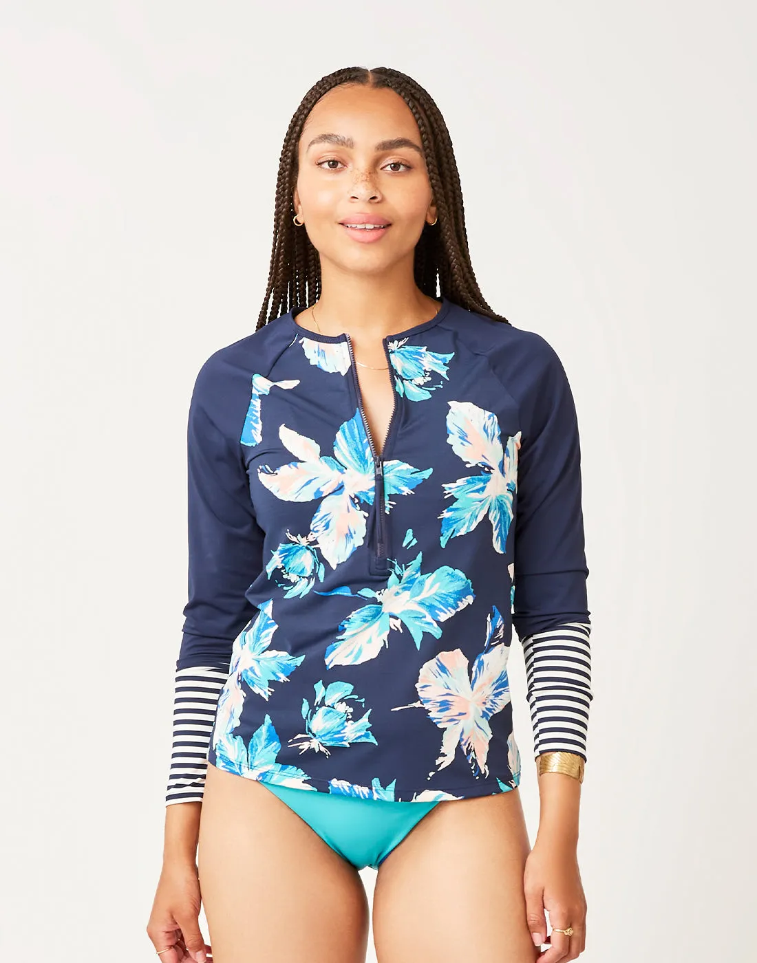 Kona Rashguard: Stargazer w. Navy Stripe - FINAL SALE sold by Carve Designs