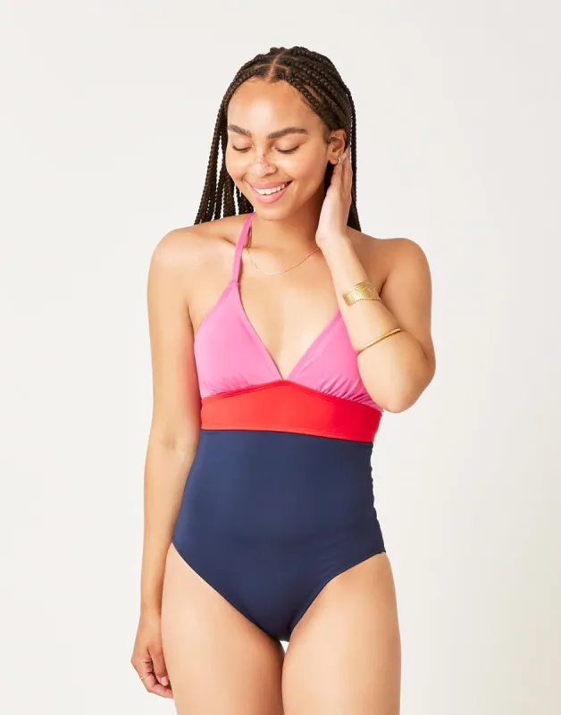 Dahlia One Piece: Fuchsia w. Navy - FINAL SALE sold by Carve Designs