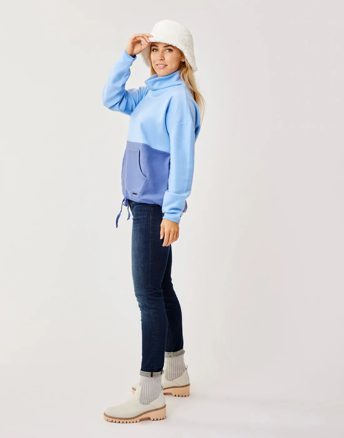 Rowayton Colorblock Cowl: Peri w. Coastal sold by Carve Designs product image thumbnail 2