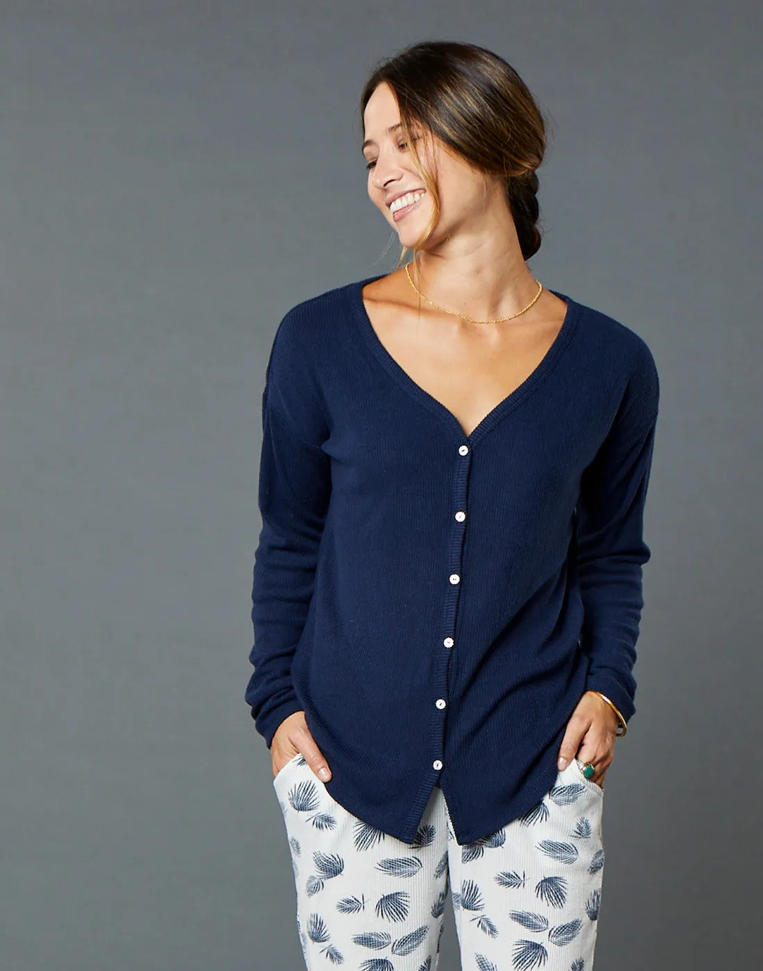 Garner Top : Navy Heather - FINAL SALE sold by Carve Designs