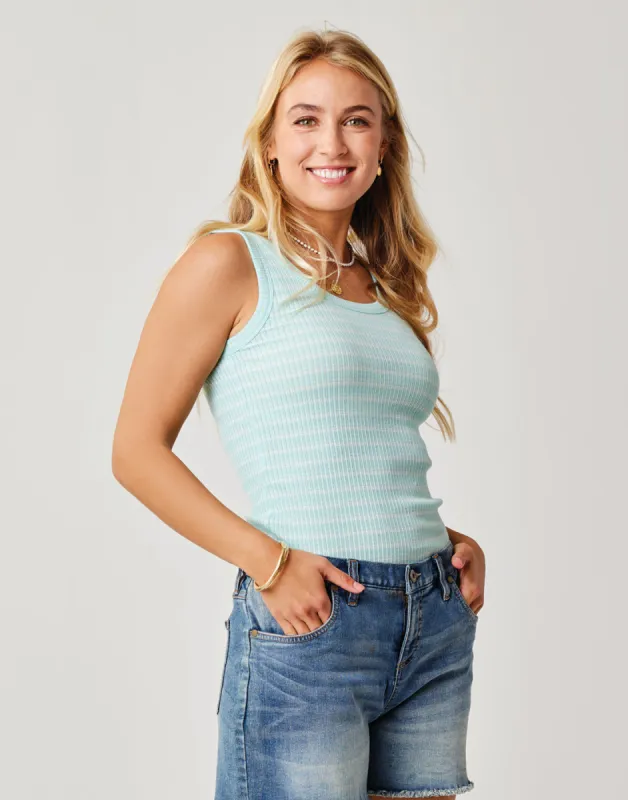 Ever Tank: Sea Glass Stripe - FINAL SALE sold by Carve Designs