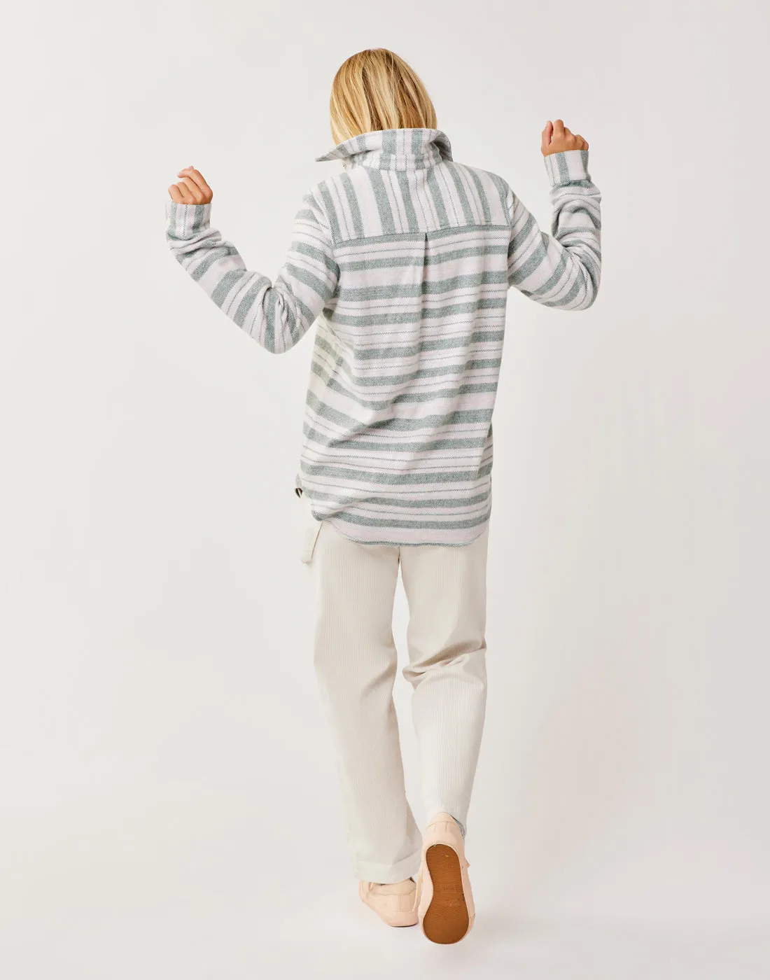 Fairbanks Supersoft Shirt: Cilantro Block Stripe sold by Carve Designs product image thumbnail 4