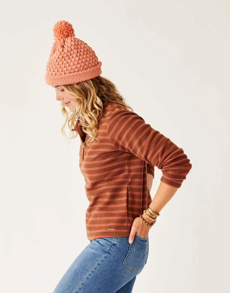 Clara Fleece Pullover: Chocolate Even Stripe sold by Carve Designs product image thumbnail 3