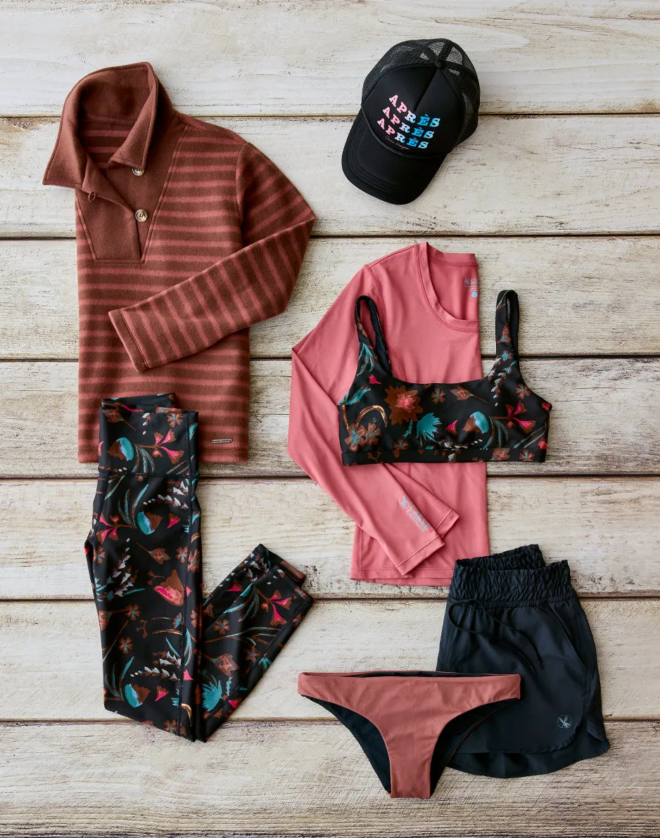 Clara Fleece Pullover: Chocolate Even Stripe sold by Carve Designs product image thumbnail 5