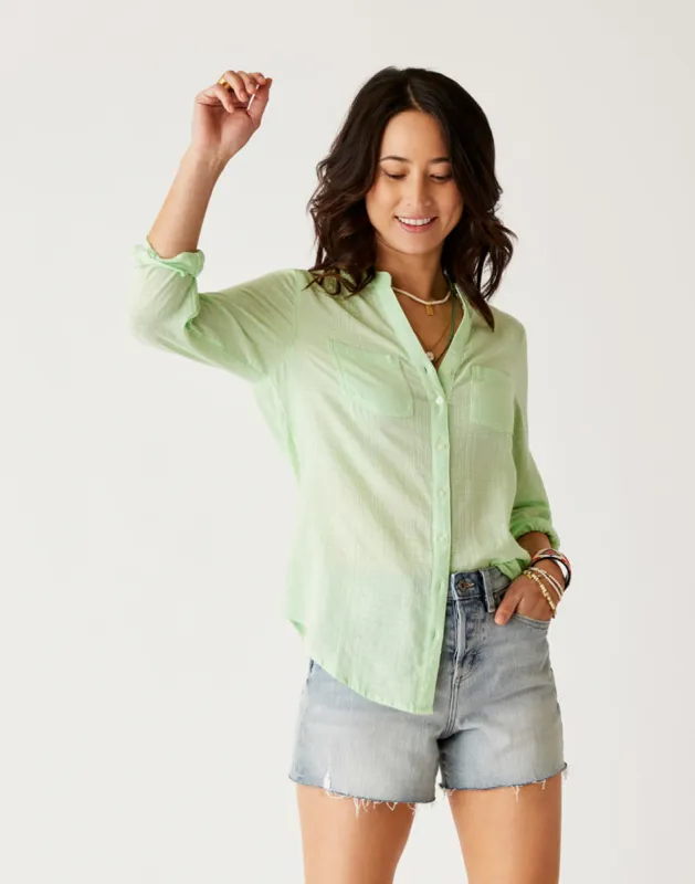Dylan Textured Tunic: Lime sold by Carve Designs