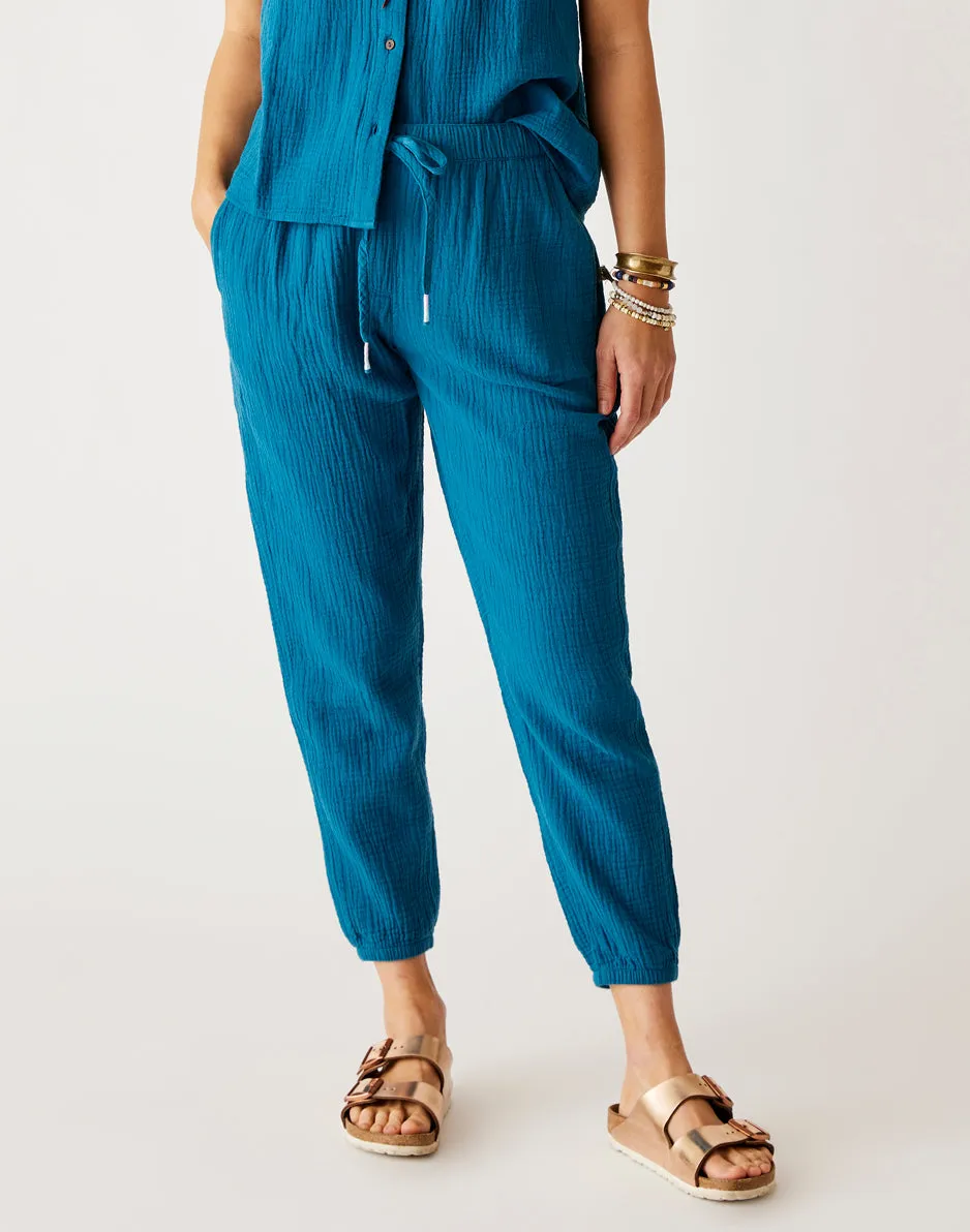 Calista Gauze Pant: Azul sold by Carve Designs product image thumbnail 2