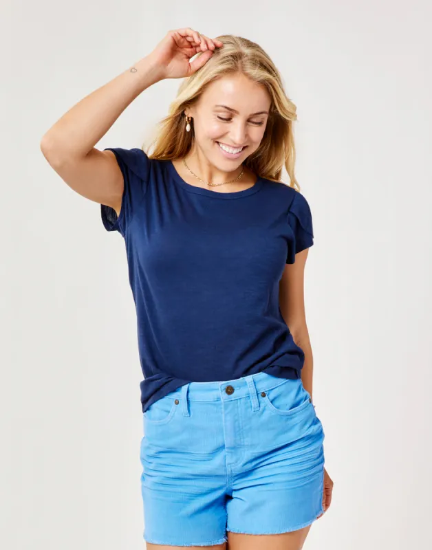 Mila Top: Navy sold by Carve Designs