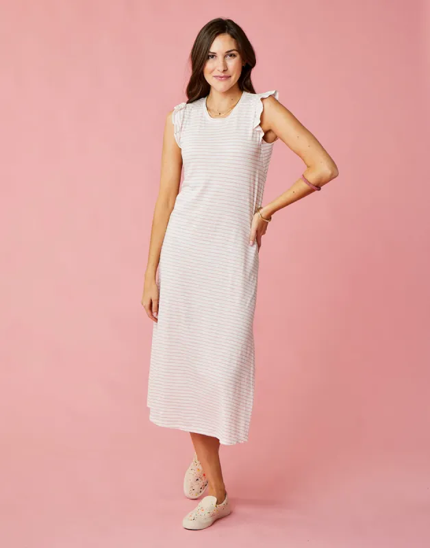Maeve Dress: Cloud Dk. Azalea Stripe - FINAL SALE sold by Carve Designs