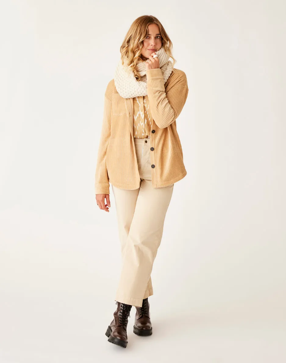Hudson Stretch Cord Shacket: Camel sold by Carve Designs product image thumbnail 3