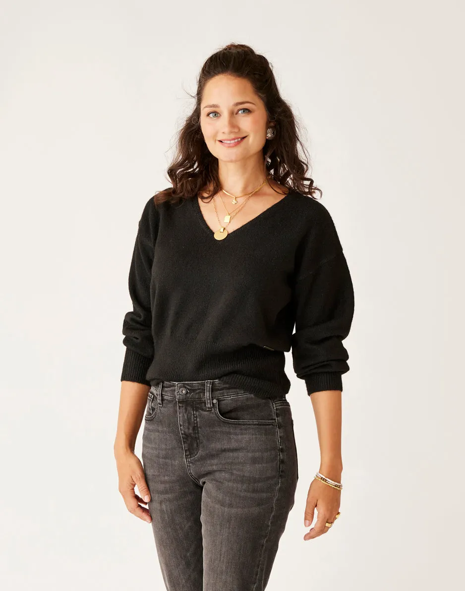 Ruth Reversible Fuzzy Sweater: Black sold by Carve Designs product image thumbnail 2