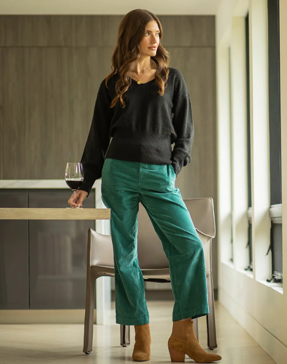 Ruth Reversible Fuzzy Sweater: Black sold by Carve Designs