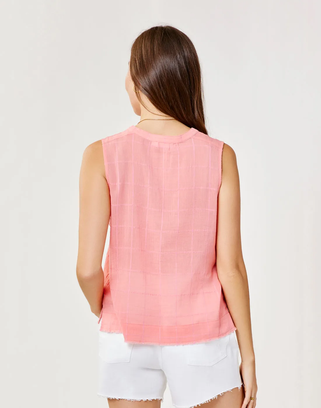 Dylan Textured Tank: Grapefruit sold by Carve Designs product image thumbnail 3