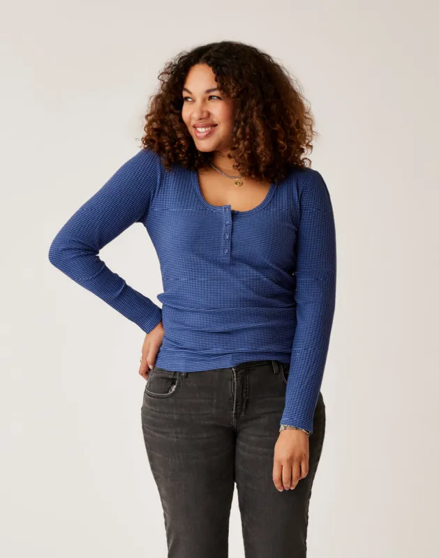 Emma Top: Navy Stripe sold by Carve Designs
