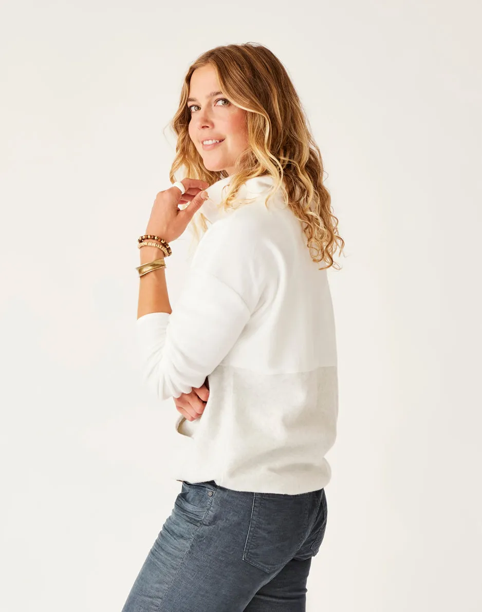 Rowayton Colorblock Cowl: Cloud w. Cloud Heather sold by Carve Designs product image thumbnail 2