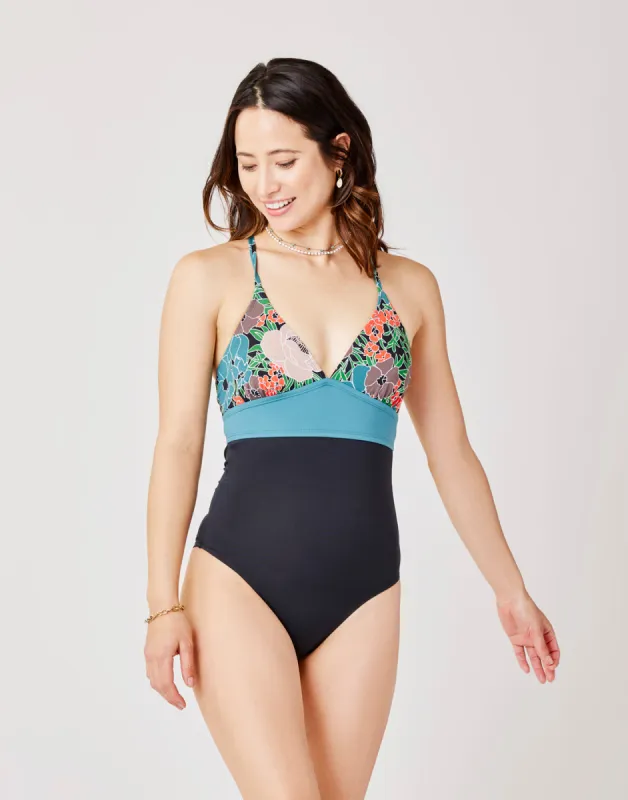 Dahlia One Piece: Jardin w. Black - FINAL SALE sold by Carve Designs