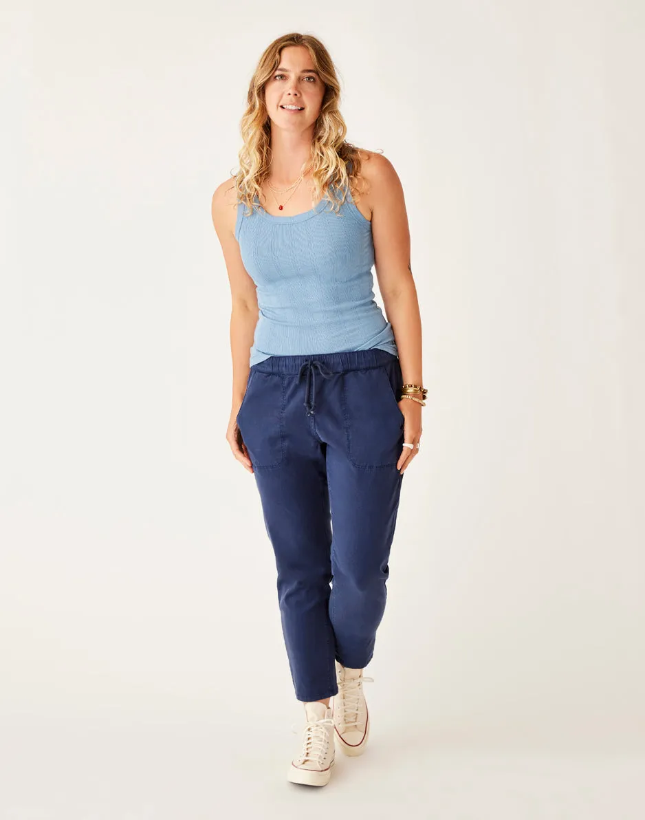 Zoe Twill Pant: Navy sold by Carve Designs product image thumbnail 5
