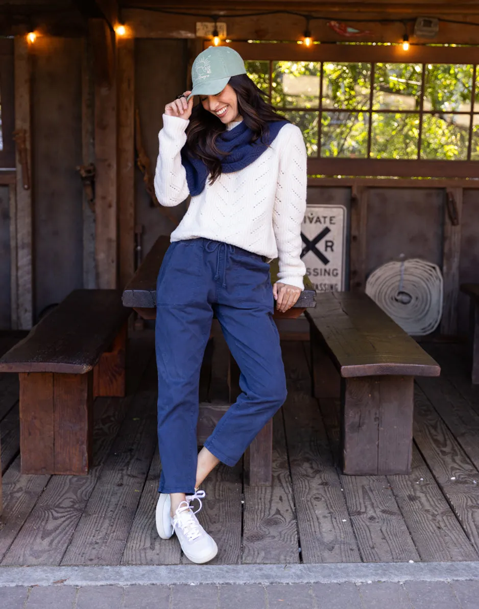 Zoe Twill Pant: Navy sold by Carve Designs product image thumbnail 4