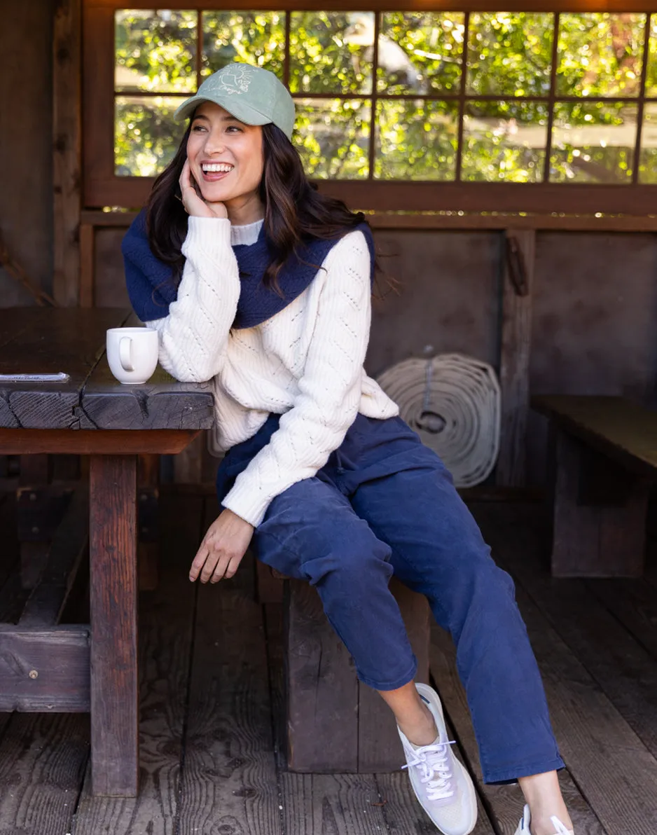 Zoe Twill Pant: Navy sold by Carve Designs product image thumbnail 3