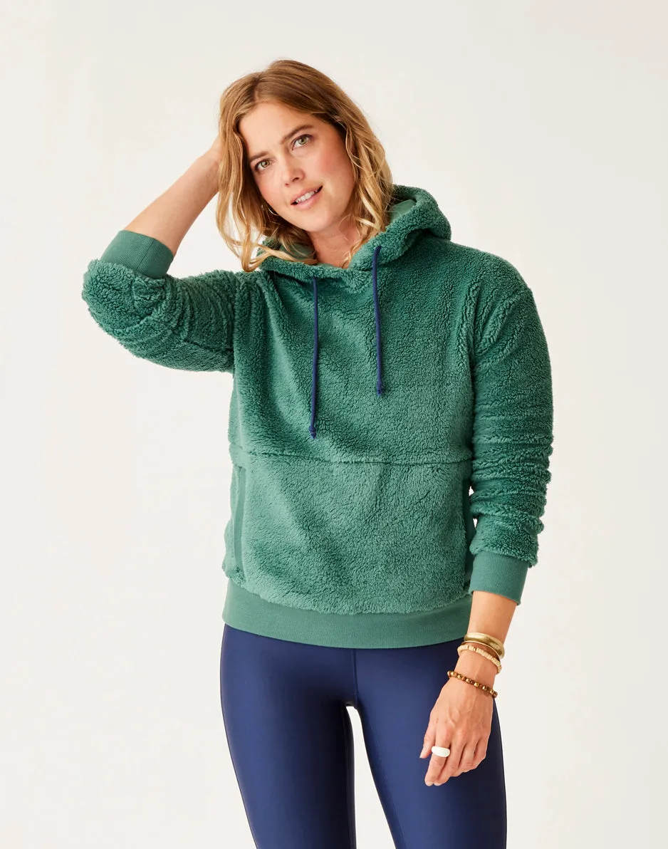 Brie Sherpa Hoodie: Forest sold by Carve Designs