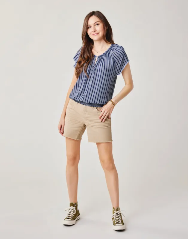Oahu 6" Twill Short: Light Khaki sold by Carve Designs