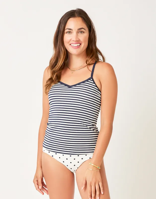 Stinson Tankini: Navy Stripe - FINAL SALE sold by Carve Designs