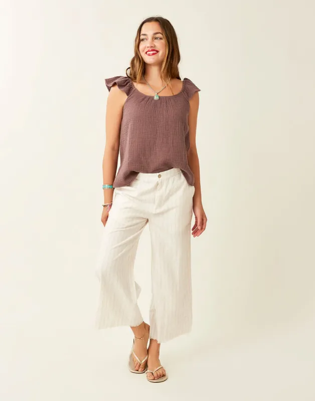 Blake Pant: Cement Byron Stripe  - FINAL SALE sold by Carve Designs