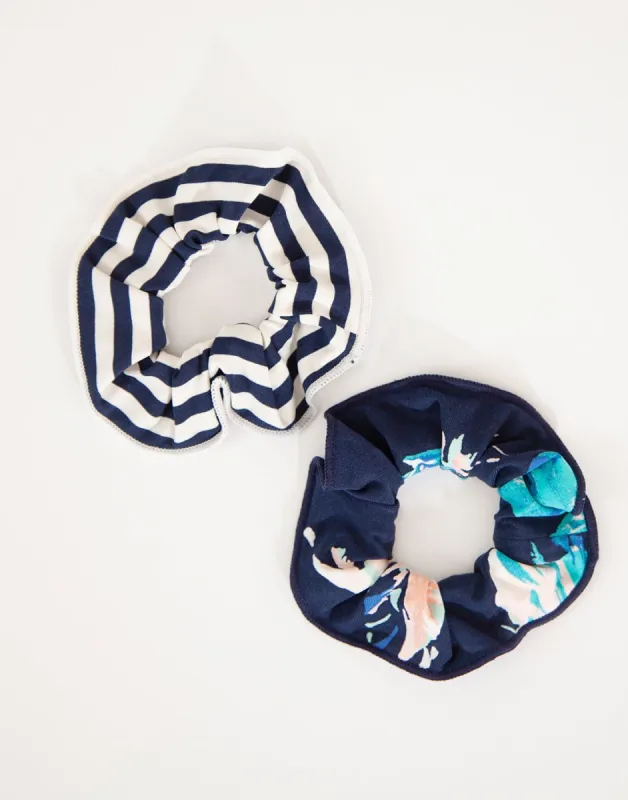 Surf Scrunchie: Stargazer-Navy Stripe sold by Carve Designs
