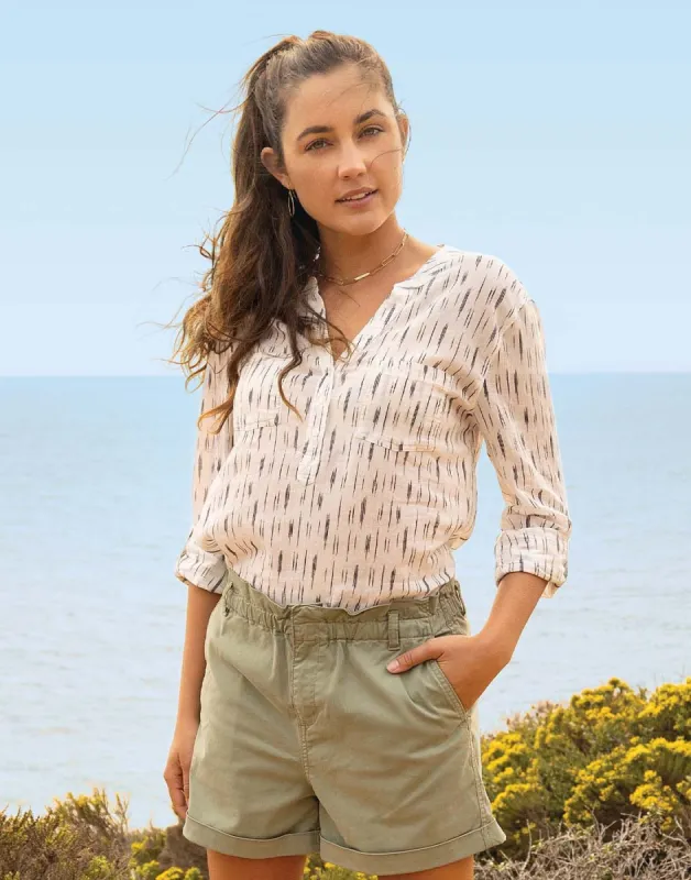 Dylan Gauze Shirt: Cloud Ikat - FINAL SALE sold by Carve Designs