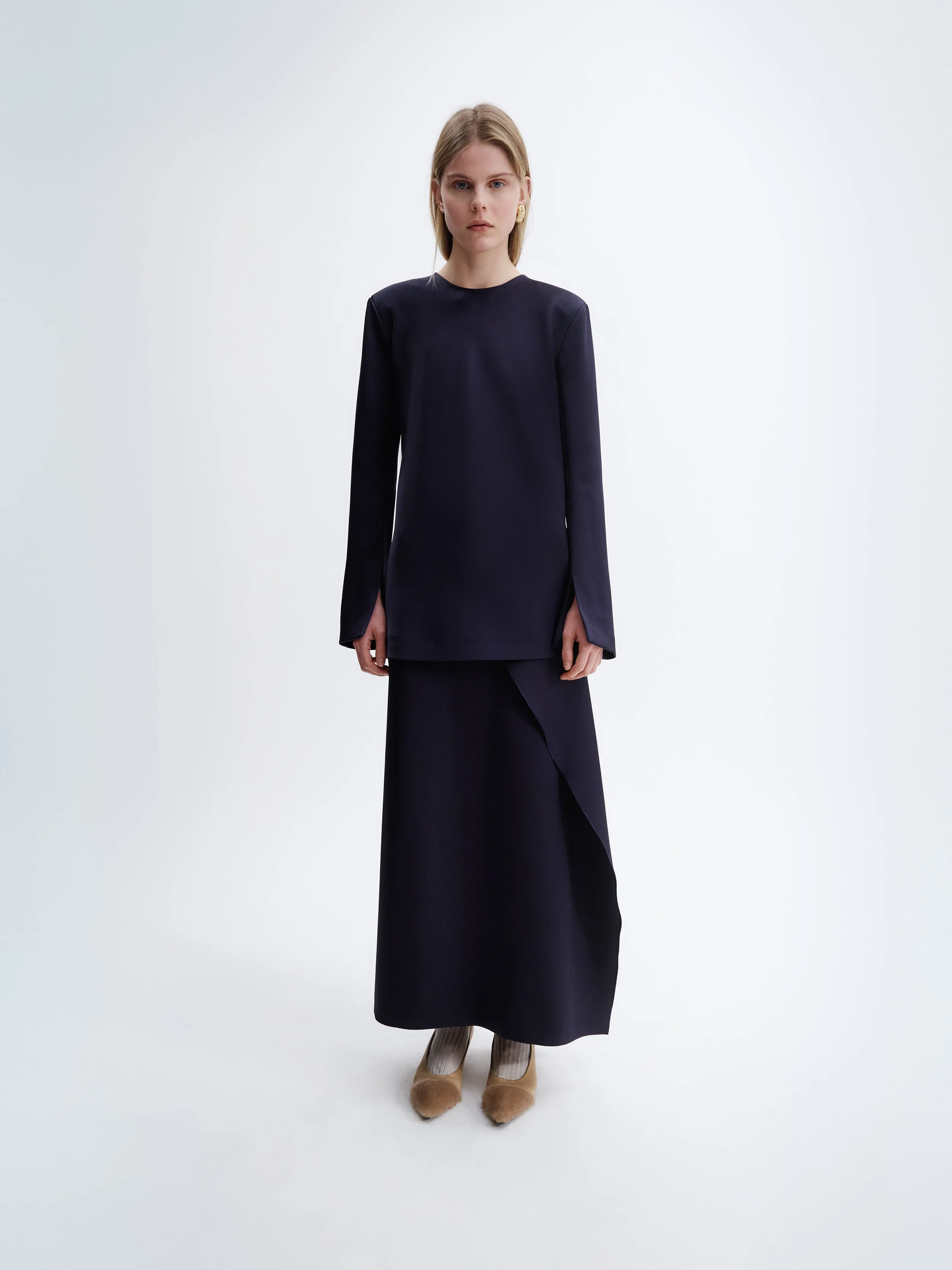 Top manches longues en satin double sold by Carven