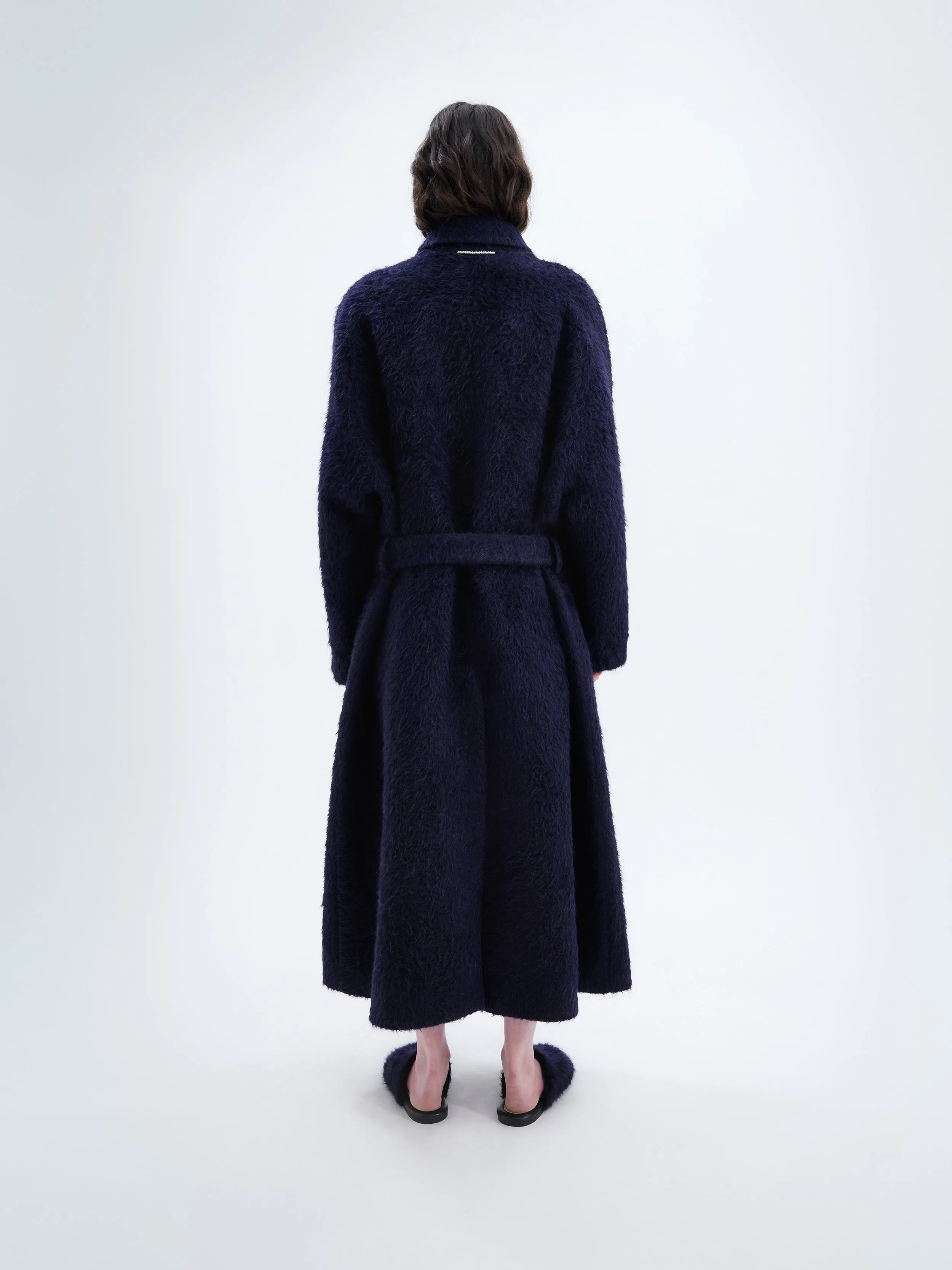 Manteau long ceinturé en alpaga et laine sold by Carven product image thumbnail 4