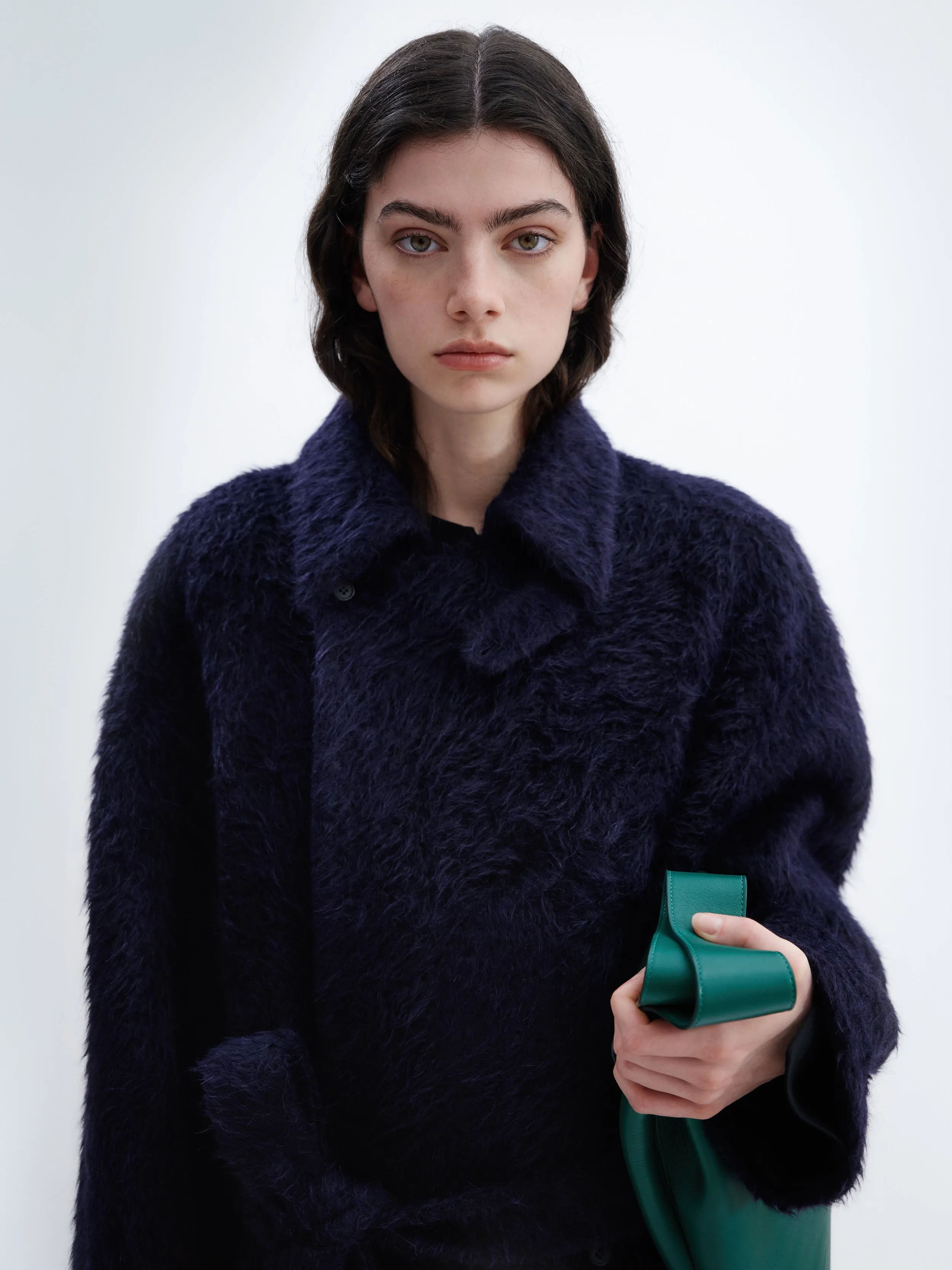 Manteau long ceinturé en alpaga et laine sold by Carven product image thumbnail 5