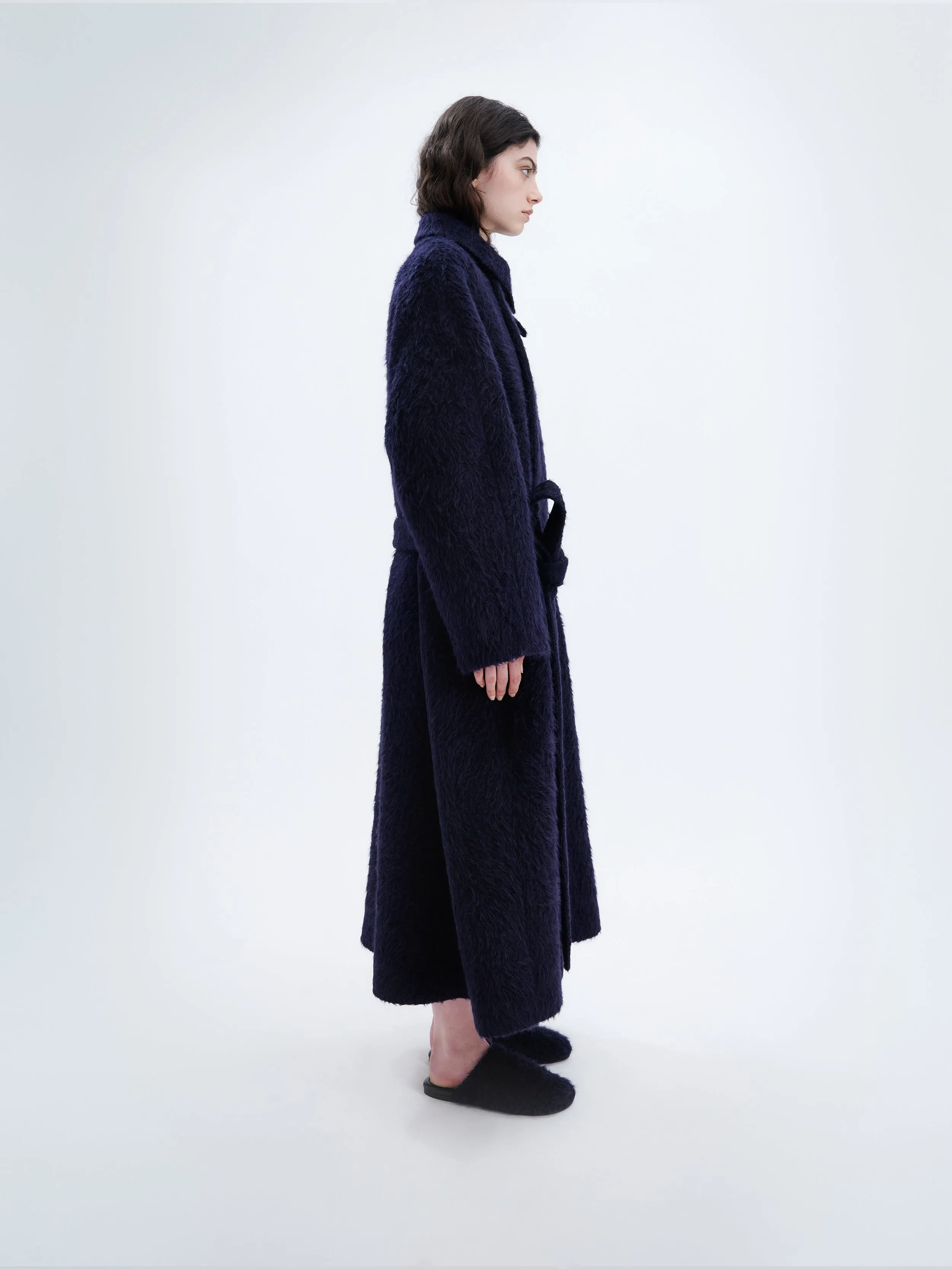 Manteau long ceinturé en alpaga et laine sold by Carven product image thumbnail 3