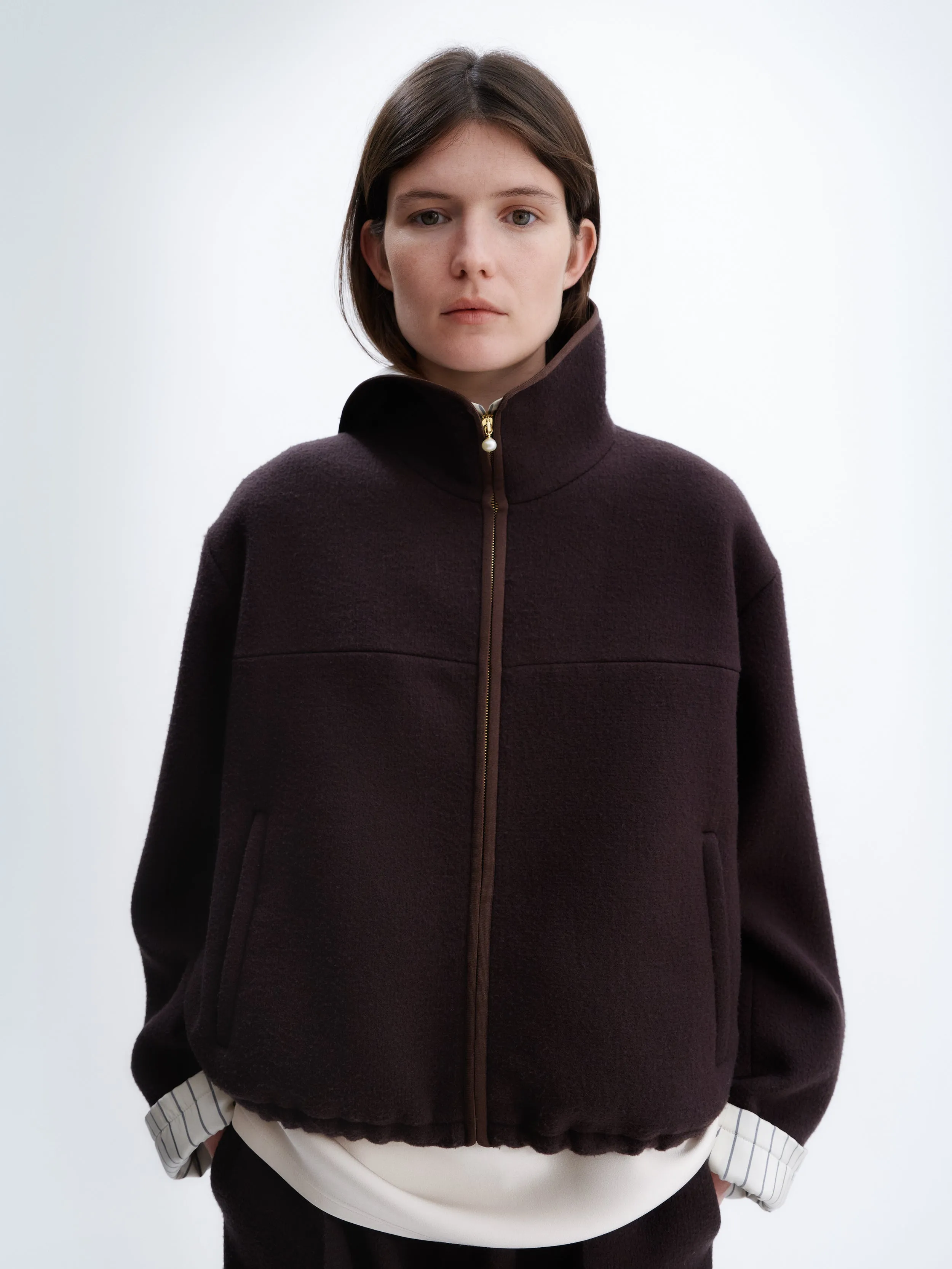 Blouson zippé en laine sold by Carven