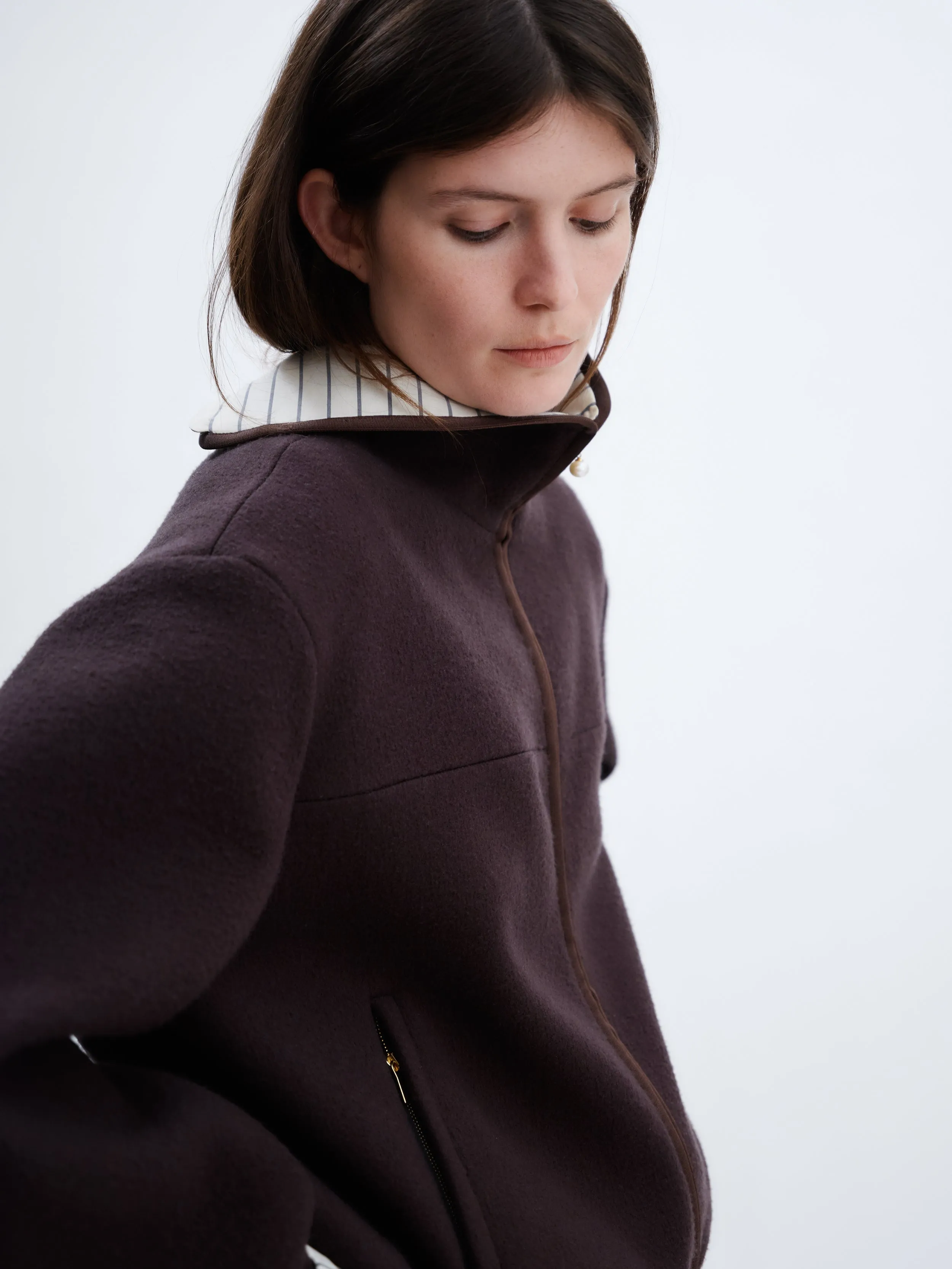Blouson zippé en laine sold by Carven product image thumbnail 5