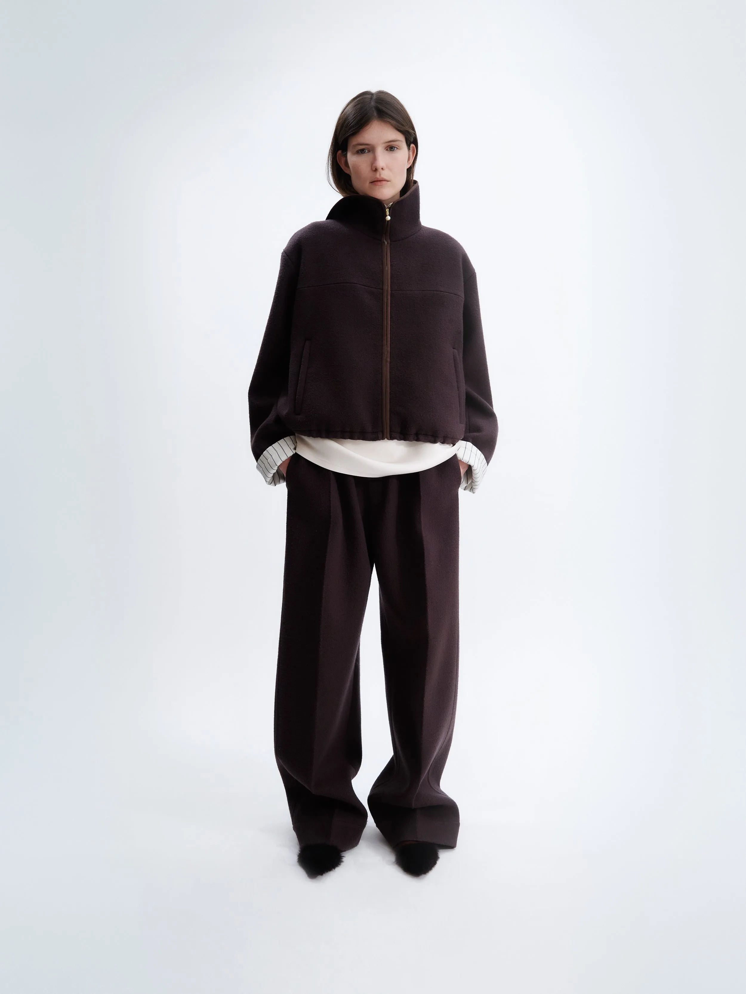 Blouson zippé en laine sold by Carven product image thumbnail 3